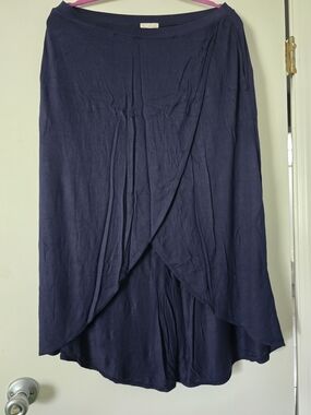 GAP Navy High-Low Wrap Skirt